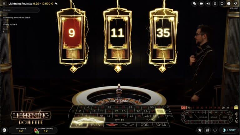 Lightning Roulette Evolution Gaming