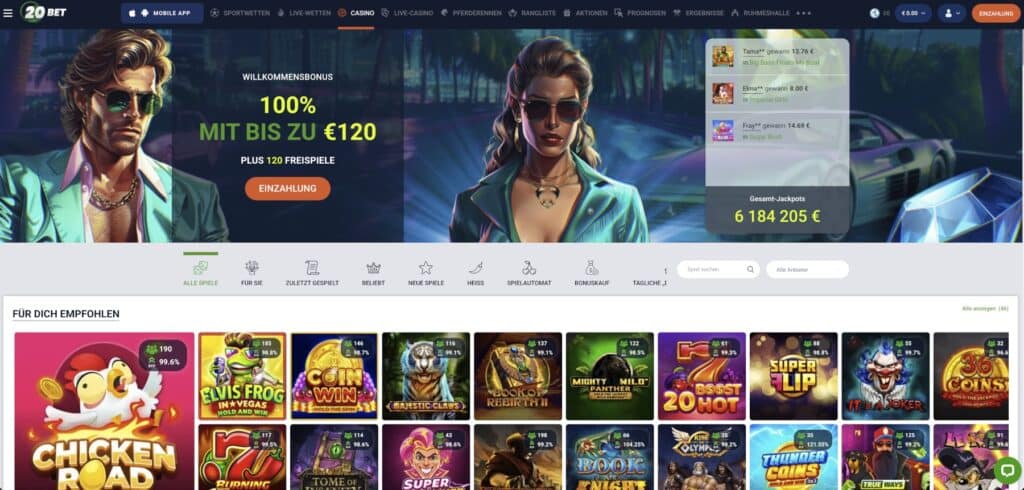 20Bet Casino Bonus
