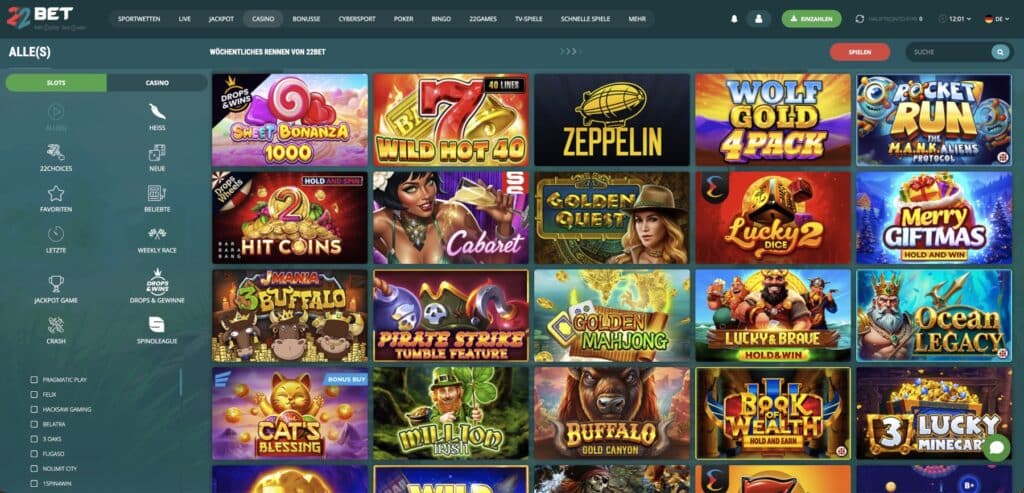 22Bet Casino Slots
