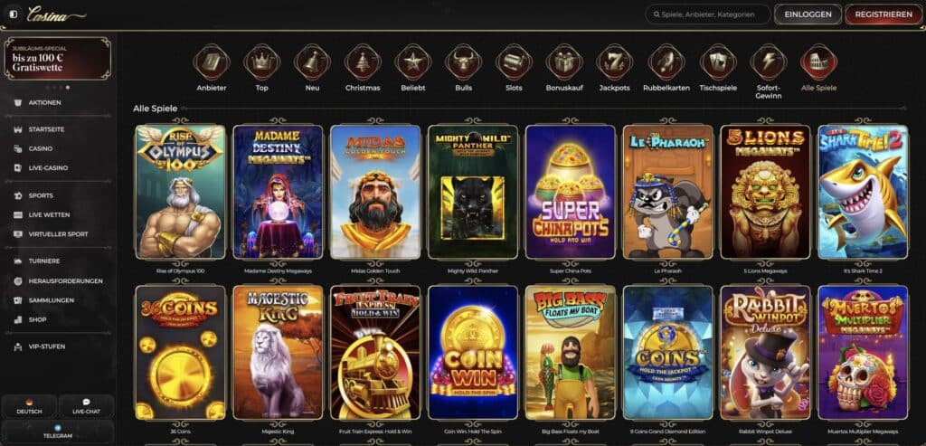 Casina Casino Alle Spiele