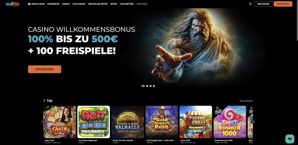 FestivalPlay Casino Bonus