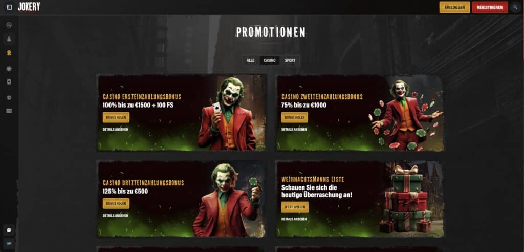 Jokery Casino Aktionen