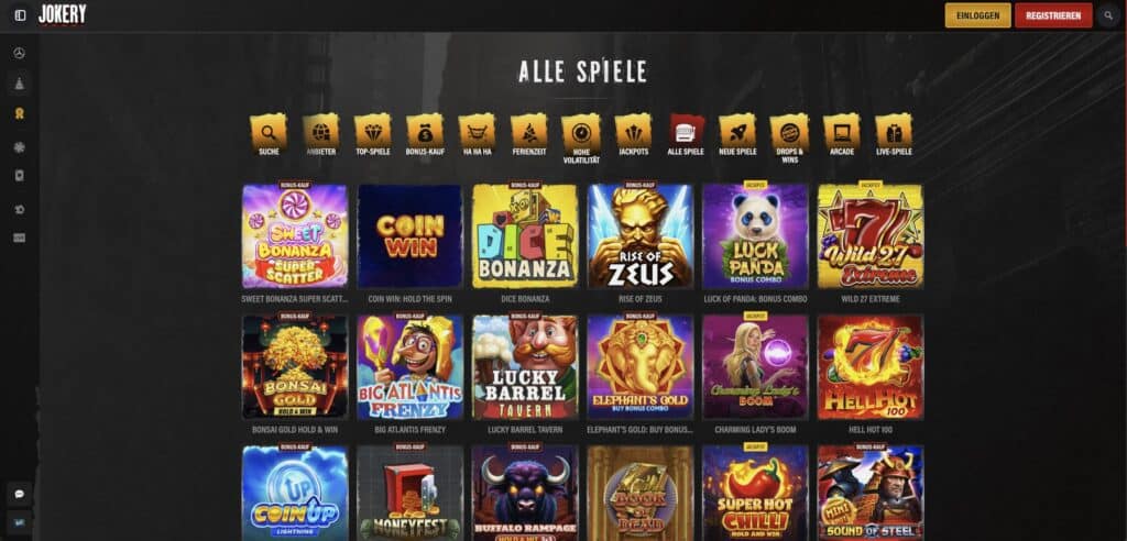 Jokery Casino Alle Spiele