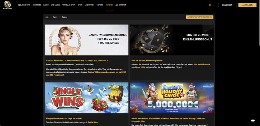 OlympusBet Casino Aktionen