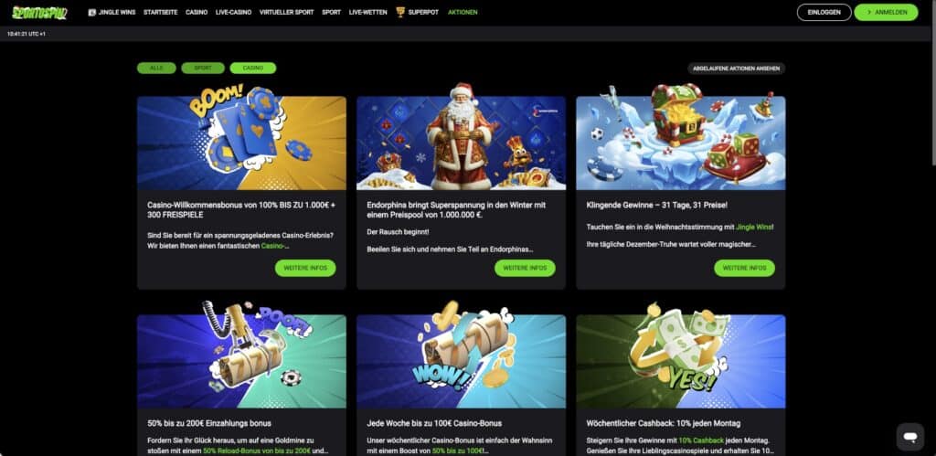Sportospin Casino Aktionen