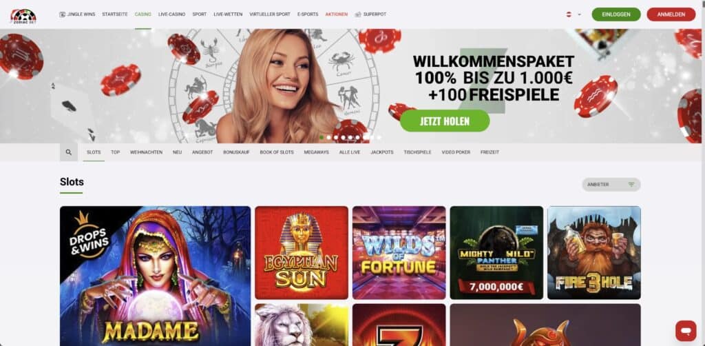 ZodiacBet Casino Lobby