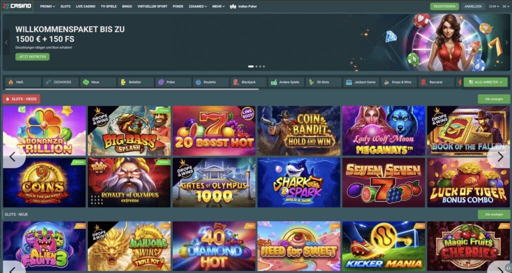 22Casino Bonus