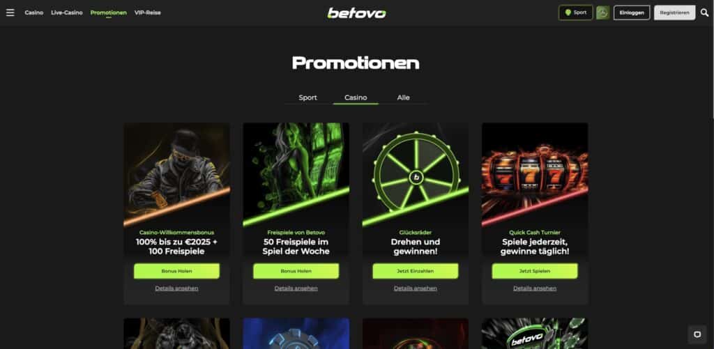 Betovo Casino Aktionen