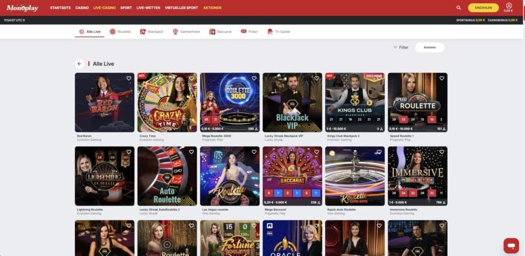 Monoplay Live-Casino