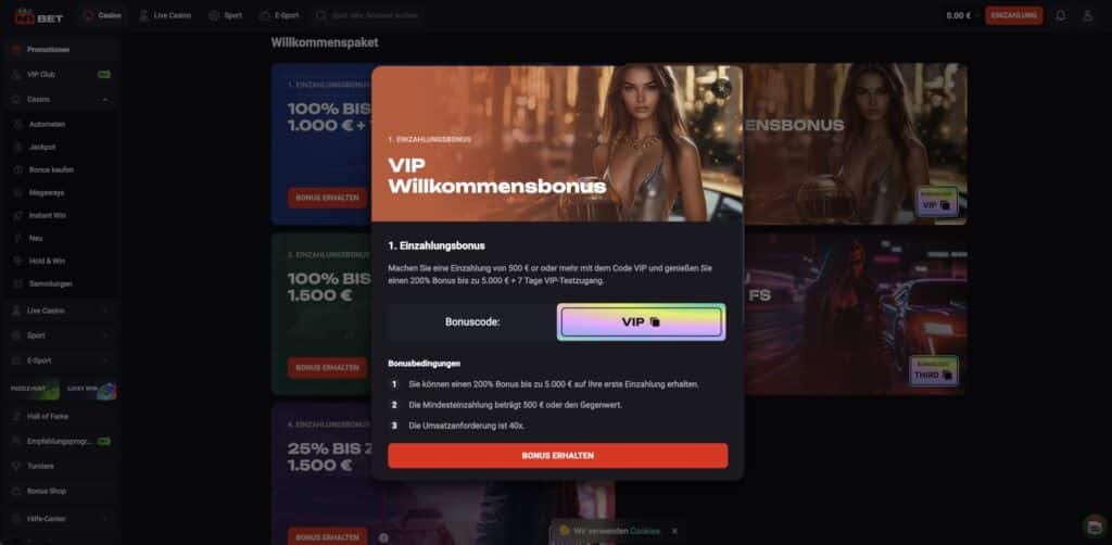 N1Bet Casino VIP-Willkommensbonus