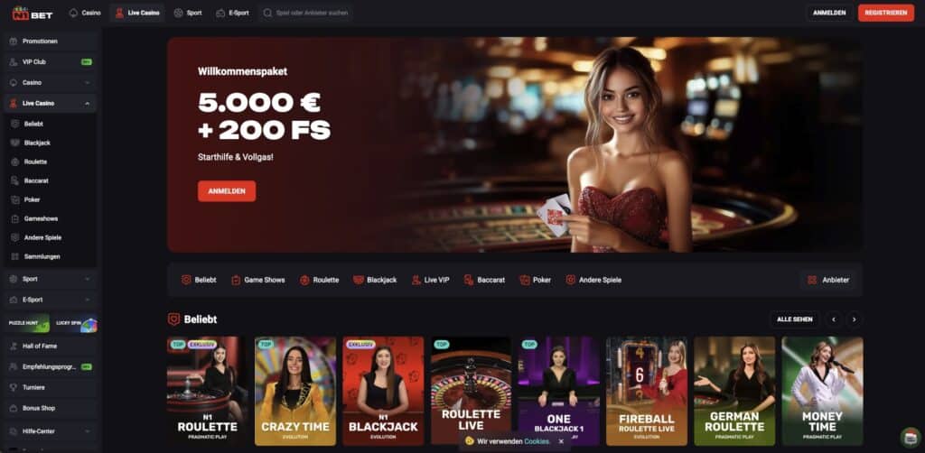 N1Bet Live-Casino