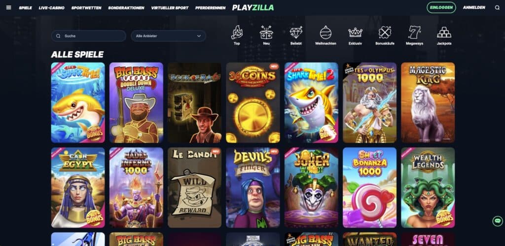 Playzilla Casino Alle Spiele