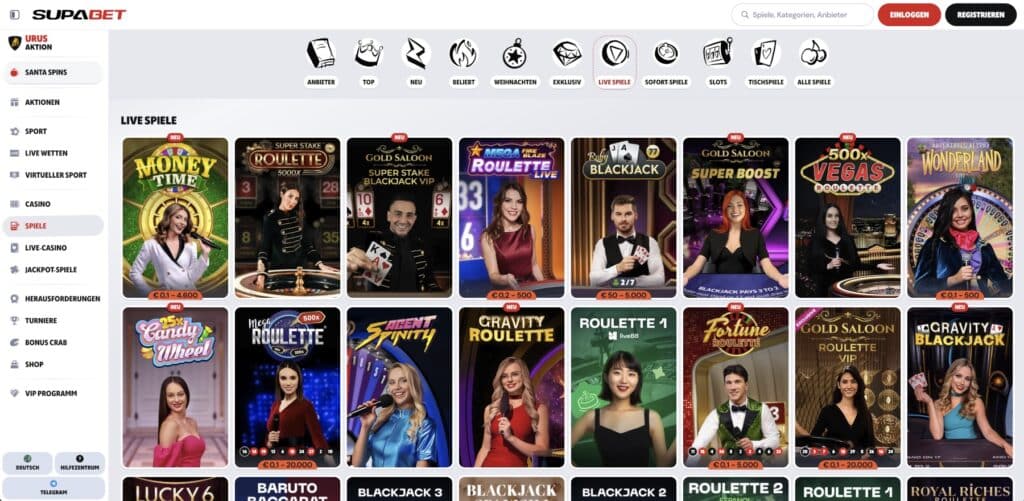 SupaBet Live-Casino